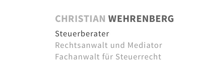 Christian Wehrenberg - Steuerberater - Rechtsanwalt und Mediator  - Fachanwalt für Steuerrecht
